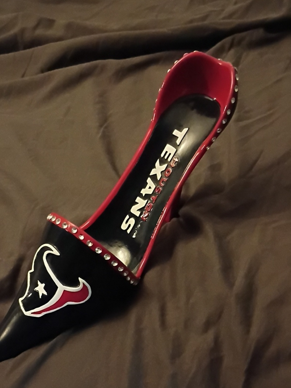 Houston Womens Red and Black Wine Bottle Holder